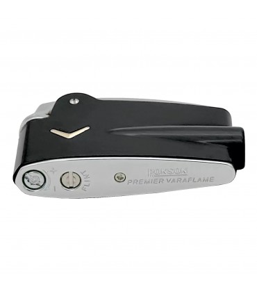 Accendino RONSON PREMIER VARAFLAME BLACK CLASSIC IN UNA ELEGANTE SCATOLA DA REGALO