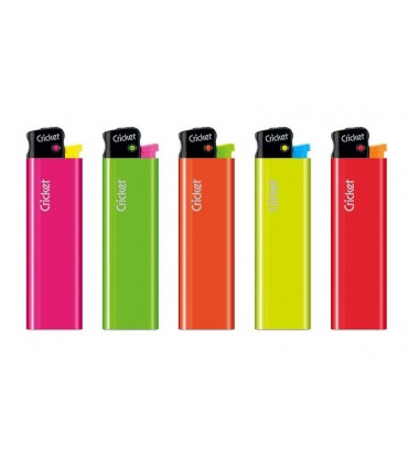 Accendino Cricket Original Fluo conf. 50 pz. colori assortiti