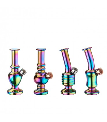 MINI Bong Champ IN VETRO RAINBOW  H.12.5 CM EXPO DA 12 PZ. ASSORTITI CONFEZIONATI IN SCATOLA