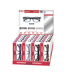Occhiali Da Lettura ESPRESSO OCCHIALI Linea RAIN Expo da 24 pz. assortiti