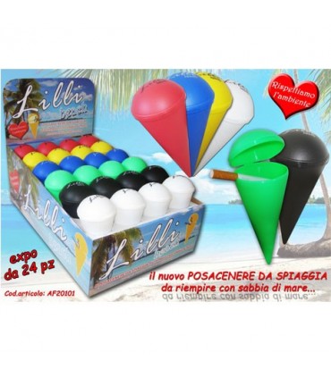 Posacenere da Spiaggia Lilli Expo 24 pz. colori assortiti