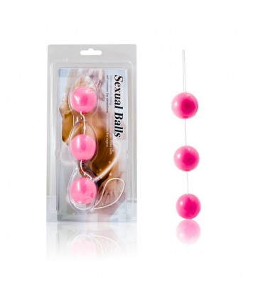 BAILE STRISCIA SFERE ANAL ROSA IN ABS LUNGHEZZA 20CM