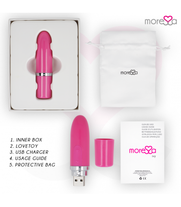 MORESSA - IVY VIBRATORE STIMOLATORE DA VIAGGIO ROSA