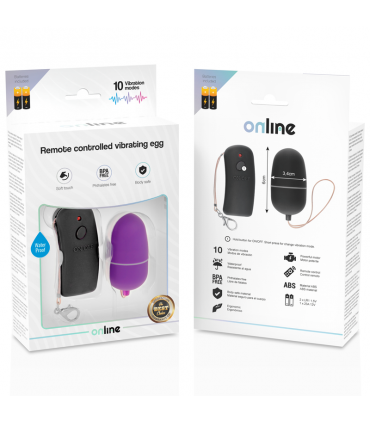 ONLINE - UOVO VIBRANTE CON TELECOMANDO LILLA