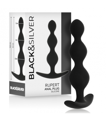 BLACK&SILVER - CATENA PER SFERE ANALI RUPERT 10 CM