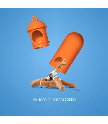 Posacenere CIKKO da Tasca in PLASTICA RECICLATA IGNIFUGO conf. 24 pz. COLORI ASSORTITI