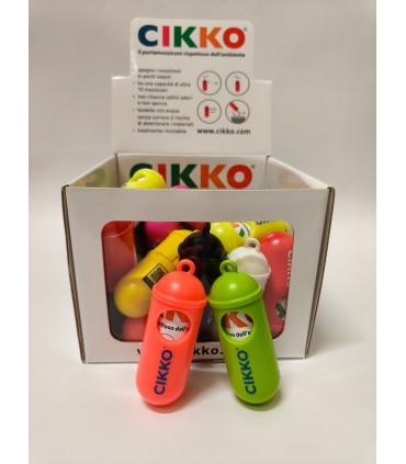 Posacenere CIKKO da Tasca in PLASTICA RECICLATA IGNIFUGO conf. 24 pz. COLORI ASSORTITI