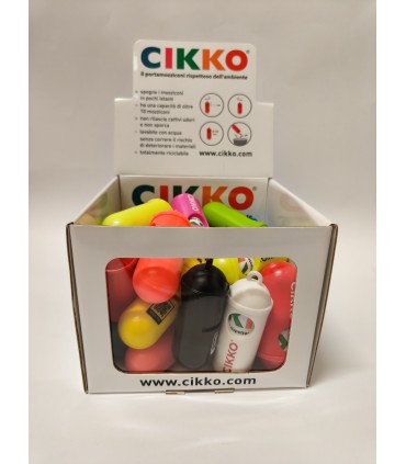 Posacenere CIKKO da Tasca in PLASTICA RECICLATA IGNIFUGO conf. 24 pz. COLORI ASSORTITI