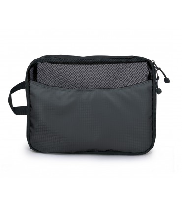 BUSTINA ORGANIZER DA VIAGGIO EXPLORA DA 3PZ. MISURE ASSORTITE IN TESSUTO TECNICO resistente all'acqua COLORE NERO