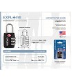 LUCCHETTO PER VALIGIA EXPLORA CON COMBINAZIONE A 3 CIFRE CERTIFICATO TSA U.S.A TRAVEL