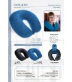 CUSCINO DA VIAGGIO MEMORY FOAM EXPLORA SUPER MORBIDO COLORE AZZURRO