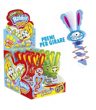 LECCA LECCA RABBIT POP JOHNY BEE 23GR GUSTI ASSORTITI CONF. 16 PZ.
