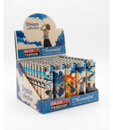 Accendino a pietrina enjoy freedom serie dream conf. 50 pz. assortiti con 5 GRAFICHE.