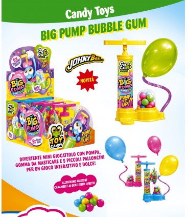 GAGU PUMP BUBBLE GUM CON PALLONCINI CONF. 10 PZ ASSORTITI