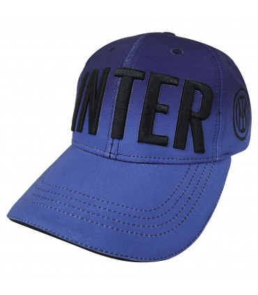 cappellino cotone baseball f.c.Inter con cuciture a rilievo COLORE BLU SFUMATO
