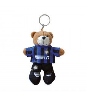 PORTACHIAVI ORSO PELUCHE CON MAGLIA F.C. INTER H.9 CM