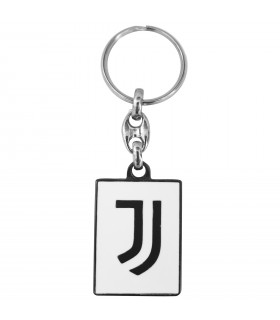 PORTACHIAVI IN METALLO SMALTATO RETTANGOLARE E LOGO UFFICIALE F.C. Juventus