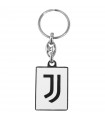 PORTACHIAVI IN METALLO SMALTATO RETTANGOLARE E LOGO UFFICIALE F.C. Juventus