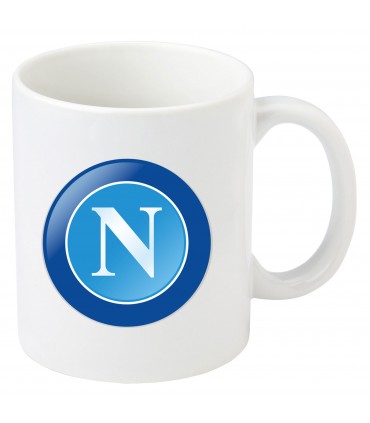 TAZZA IN CERAMICA INTERNO BIANCO LOGO OLD S.S.C. NAPOLI CONFEZIONATA IN SCATOLA DA REGALO