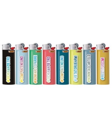 Accendini Bic MAXI fantasia hashtag conf. 50 pz. ASSORTITI