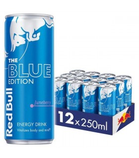 BEVANDA RED BULL ENERGY DRINK BLUE EDITION GUSTO JUNEBERRY LATTINA 250ml CONF. 12 pz.