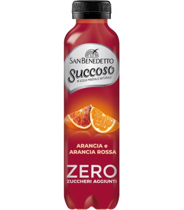BEVANDA SUCCO DI FRUTTA SUCCOSO SAN BENEDETTO ZERO ZUCCHERI AGGIUNTI ARANCIA ROSSA BOTTIGLIA IN PET DA 400ML CONF.DA 12PZ
