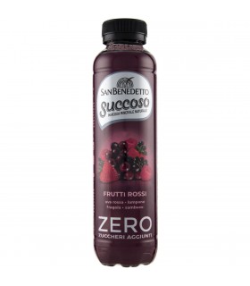 BEVANDA SUCCO DI FRUTTA SUCCOSO SAN BENEDETTO ZERO ZUCCHERI AGGIUNTI FRUTTI ROSSI BOTTIGLIA IN PET DA 400ML CONF.DA12PZ