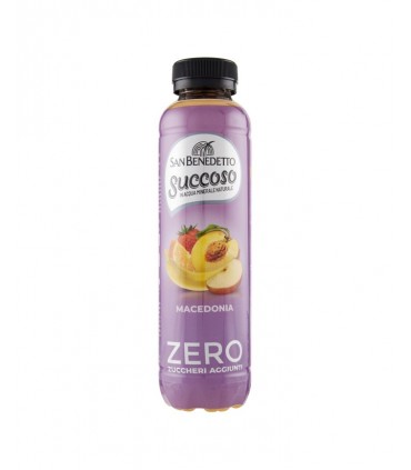 BEVANDA SUCCO DI FRUTTA SUCCOSO SAN BENEDETTO ZERO ZUCCHERI AGGIUNTI MACEDONIA BOTTIGLIA IN PET DA 400ML CONF.DA12PZ
