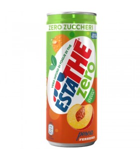 ESTATHE' FERRERO ALLA PESCA ZERO ZUCCHERI LATTINA DA 330ML CONF. DA 12 PZ.