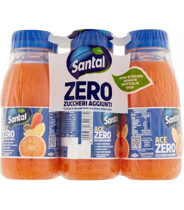 BEVANDA SUCCO DI FRUTTA SANTAL ACE ZERO ZUCCHERI IN PET DA 250ML CONF. DA 6PZ