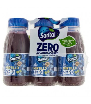 BEVANDA SUCCO DI FRUTTA SANTAL MIRTILLO ZERO ZUCCHERI IN PET DA 250ML CONF. DA 6PZ