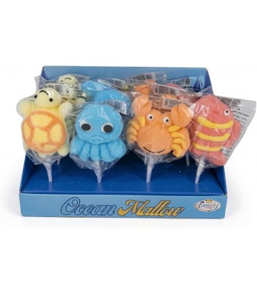 LECCA LECCA MARSHMALLOW OCEANO CON DECORO IN ZUCCHERO ROSSINI'S 45gr EXPO DA 12PZ.