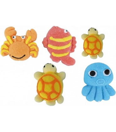 LECCA LECCA MARSHMALLOW OCEANO CON DECORO IN ZUCCHERO ROSSINI'S 45gr EXPO DA 12PZ.