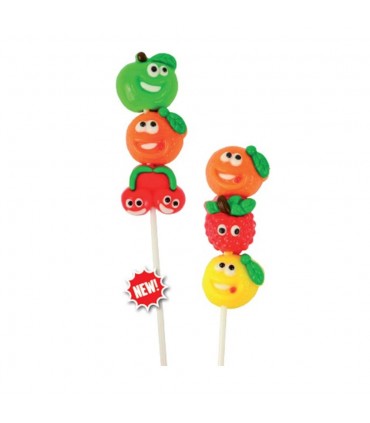 SPIEDINI GUMMY ALLA FRUTTA MORBIDE  gr.37.5 expo da 24 pz.