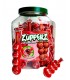 CARAMELLE GOMMOSE ZUPPERZ STICK STRAWBERRY RIPIENE DI GEL ALLA FRAGOLA CONFEZIONATE SINGOLARMENTE EXPO DA 50 PZ. DA 20 GR.
