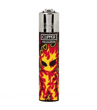 Accendino Clipper Large BURNING MAN conf. 48 pz. assortiti con 4 grafiche