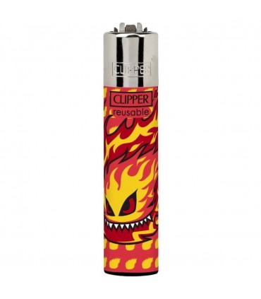 Accendino Clipper Large BURNING MAN conf. 48 pz. assortiti con 4 grafiche
