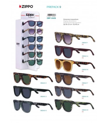 Occhiale da Sole Zippo mod.obp-240g in Expo da Banco da 9 pz. assortiti come da foto
