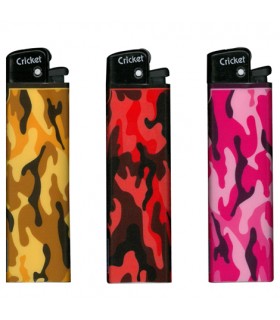 Accendino Cricket Original CAMOUFLAGE conf. 50 pz. colori assortiti