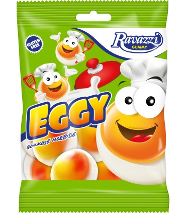 CARAMELLE GOMMOSE RAVAZZI EGGY GLUTEN FREE SUGAR AL GUSTO PANNA E YOGURTBUSTINA 80g