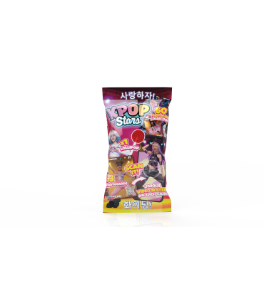 KPOP STARS CARTE COLLEZIONABILI + LOLLIPOP  GUSTO CILIEGIA CONF. 24 BUSTINE