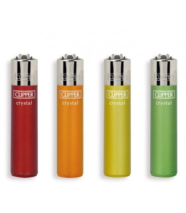 Accendino Clipper Micro Crystal Rainbow conf. 48 pz. assortiti con 4 grafiche
