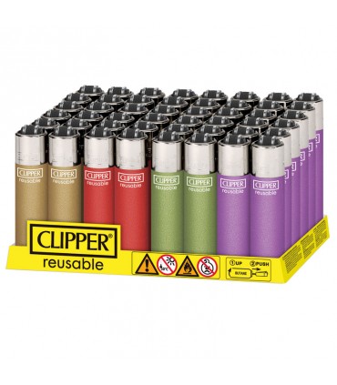 Accendino Clipper Micro METALLIC MIX 6 conf. 48 pz. assortiti con 4 grafiche