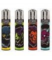 Accendino Clipper Large ANIMALS ZOMBIES conf. 48 pz. assortiti con 4 grafiche