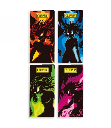 Cartina Clipper LUNGA PREMIUM DARK SHADOW + FILTRI IN CARTA conf.12 libretti da 32 cartine + 32 filtri CON 4 GRAFICHE