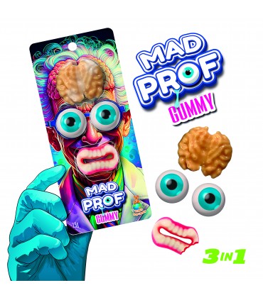 MAD PROF GUMMY caramelle gommose da 19GR. 3in1 gusto frutta  CONF.20 PZ.