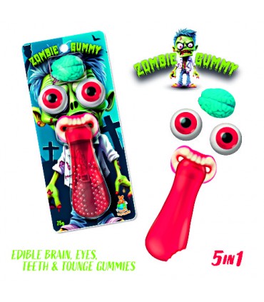 ZOMBIE GUMMY caramelle gommose da 28GR. 5IN1 gusto frutta CONF.20 PZ.