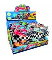 SPEED MOTOR CON RETROCARICA CON CARAMELLE 3G. ALLA FRUTTA CONF. 16 PZ. COLORI ASSORTITI