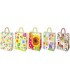 Buste Carta Fantasia Mis. 26x12x35 con Manico in carta Colorata conf. da 25 pz. assortiti