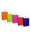 Buste IN CARTA KRAFT con manico in cordino Misura 55X49 conf. 25 pz. assortite con 5 colori